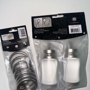 Cambria Premier Brushed Nickel Finials & Clip Rings